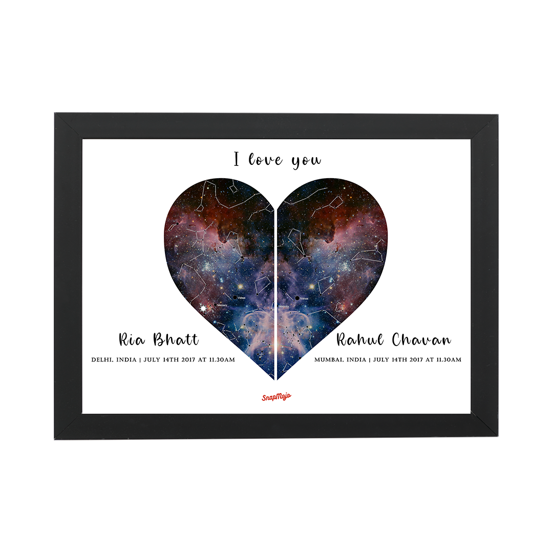 Personalised Dual Location Star Map