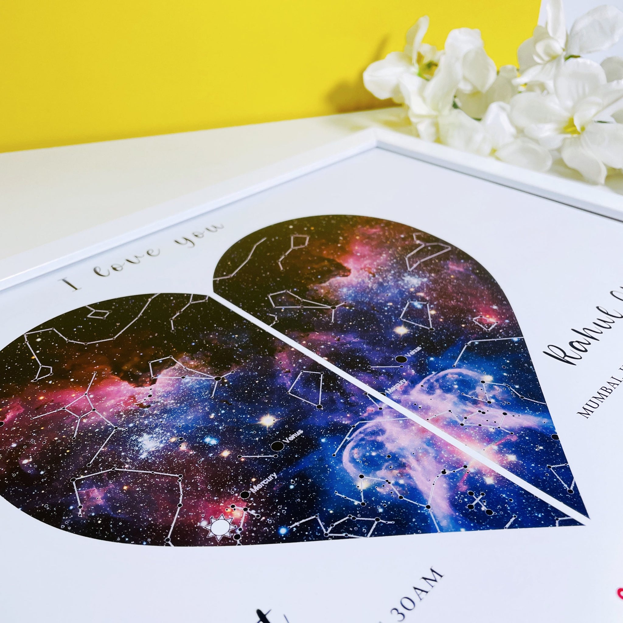 Personalised Dual Location Star Map
