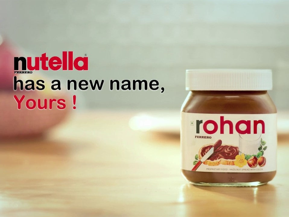 Personalised Nutella Jar
